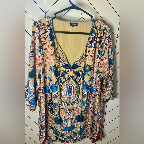 Womens Beautiful Multicolored Patterned Blouse Size Large - Picture 1 of 2